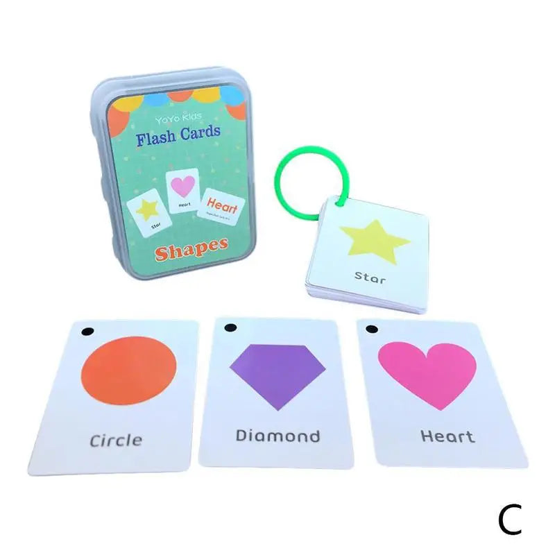 Learning Flashcards ABC Numbers Fruit Animal Body Educational Toys Classroom Aids Montessori Autism English Words Card for Kids - LearnPlay Labs