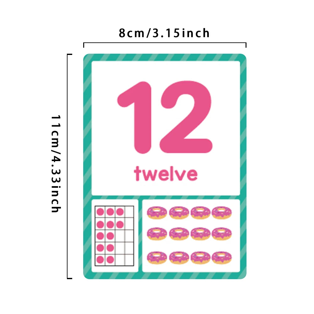 Kids Montessori English Words Learning Card Pocket Flashcards Early Educational Toys Classroom Supplies Teaching Aids - LearnPlay Labs