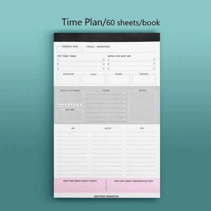60 Sheets Weekly Planner Notepad, Tear-Off Time Block Planner, To Do List Planner Pad Simple Schedule Planner Planning