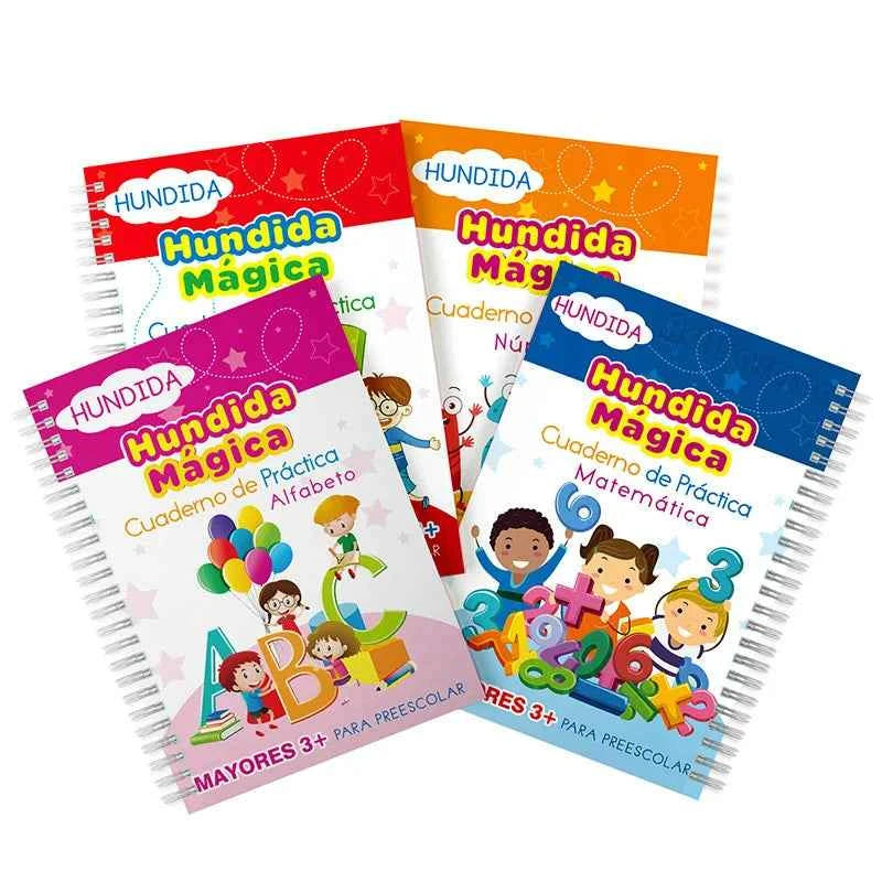 Spanish Calligraphy for Children Mathematics Free Shipping Magic Book Montessori Books Kids Learning Notebook Drawing Copy book