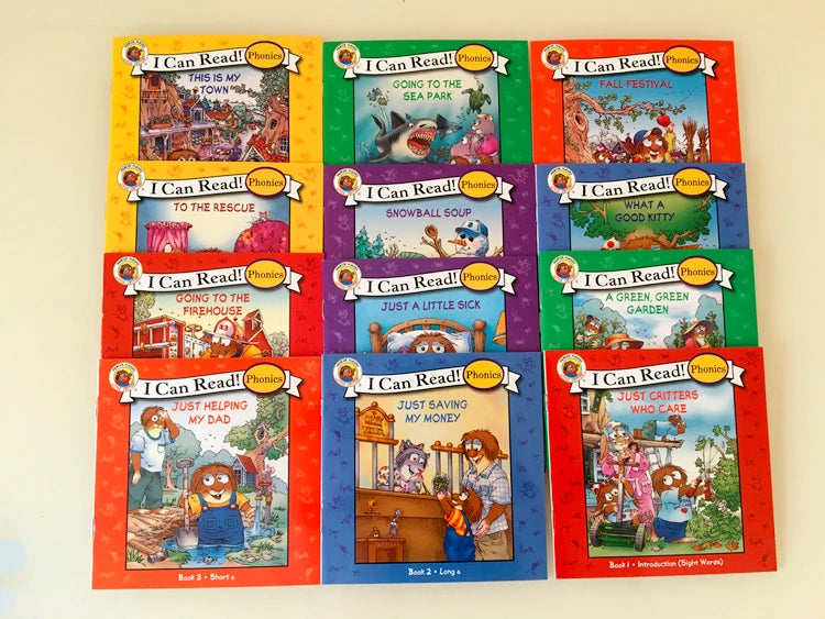 12 Books/Set I Can Read English Picture Story Educational Booklets Learning Toys for Children Phonics Sight Words Kids Gift - LearnPlay Labs
