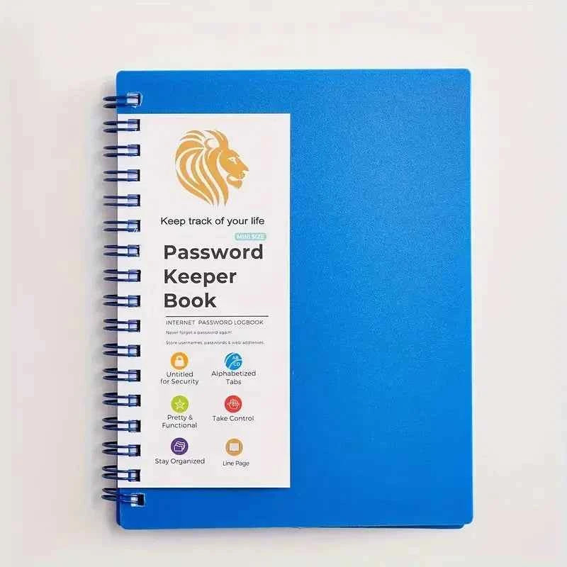 A6 MINI Size Spiral Password Keeper Book With Alphabetical Tabs Notebook Notepad Notebooks Writing Pads Office School Supplies