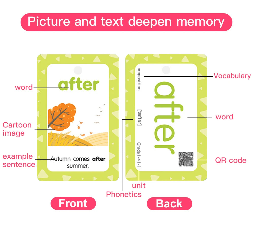 220 Cards Sight Words Flashcards with Pictures & Sentences, 5 Levels High Frequency Words, Vocabulary Building, Montessori - LearnPlay Labs