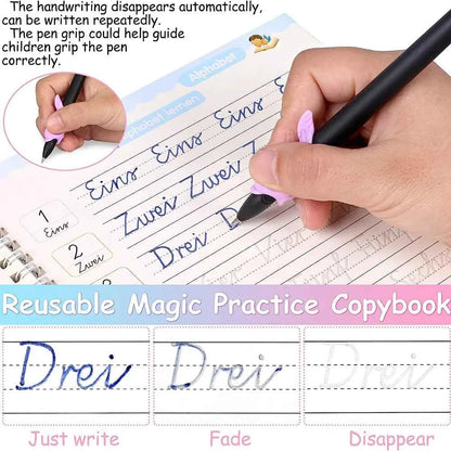 5x26cm Caligraphy Practice Book 4 Book/set German Mathematics Montessori Calligraphy Books for Kids Copy Reusable Educational