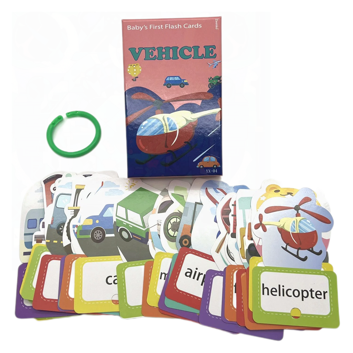 Cross border Chinese English puzzle enlightenment literacy early education card flash card with themes of animals, food - LearnPlay Labs