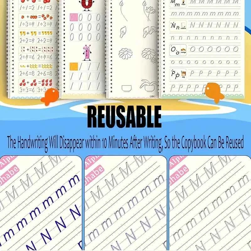 1pen case+6refills+1holder Spelling special elimination refill can be used with groove paste or directly practice calligraphy