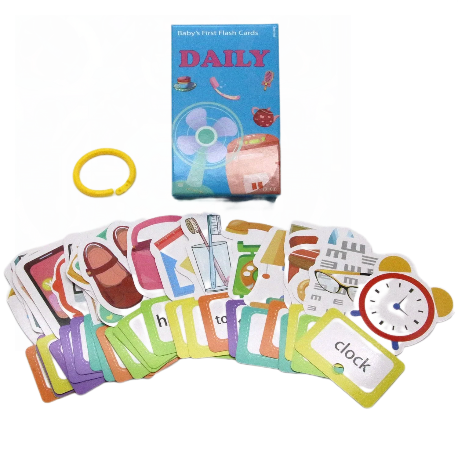 Cross border Chinese English puzzle enlightenment literacy early education card flash card with themes of animals, food