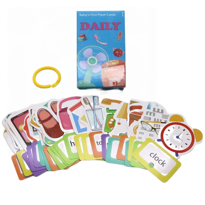 Cross border Chinese English puzzle enlightenment literacy early education card flash card with themes of animals, food