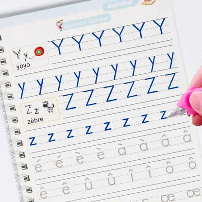 Reusable Learning Alphabet 3D Calligraphy Copybook Math German Book Drawing Numbers Education for Kids Practice Toy Gifts