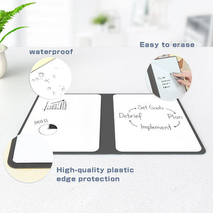 Portable A5 Whiteboard Notebook Erasing Business Whiteboard Notepad Reusable Leather Writing Board Office Accessories