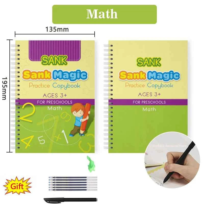 Arabic Calligraphy Reusable 3D Groove Handwriting Children' Notebooks Copybook Magic Practice Copybook Montessori Practise Books