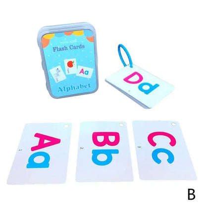 Learning Flashcards ABC Numbers Fruit Animal Body Educational Toys Classroom Aids Montessori Autism English Words Card for Kids - LearnPlay Labs