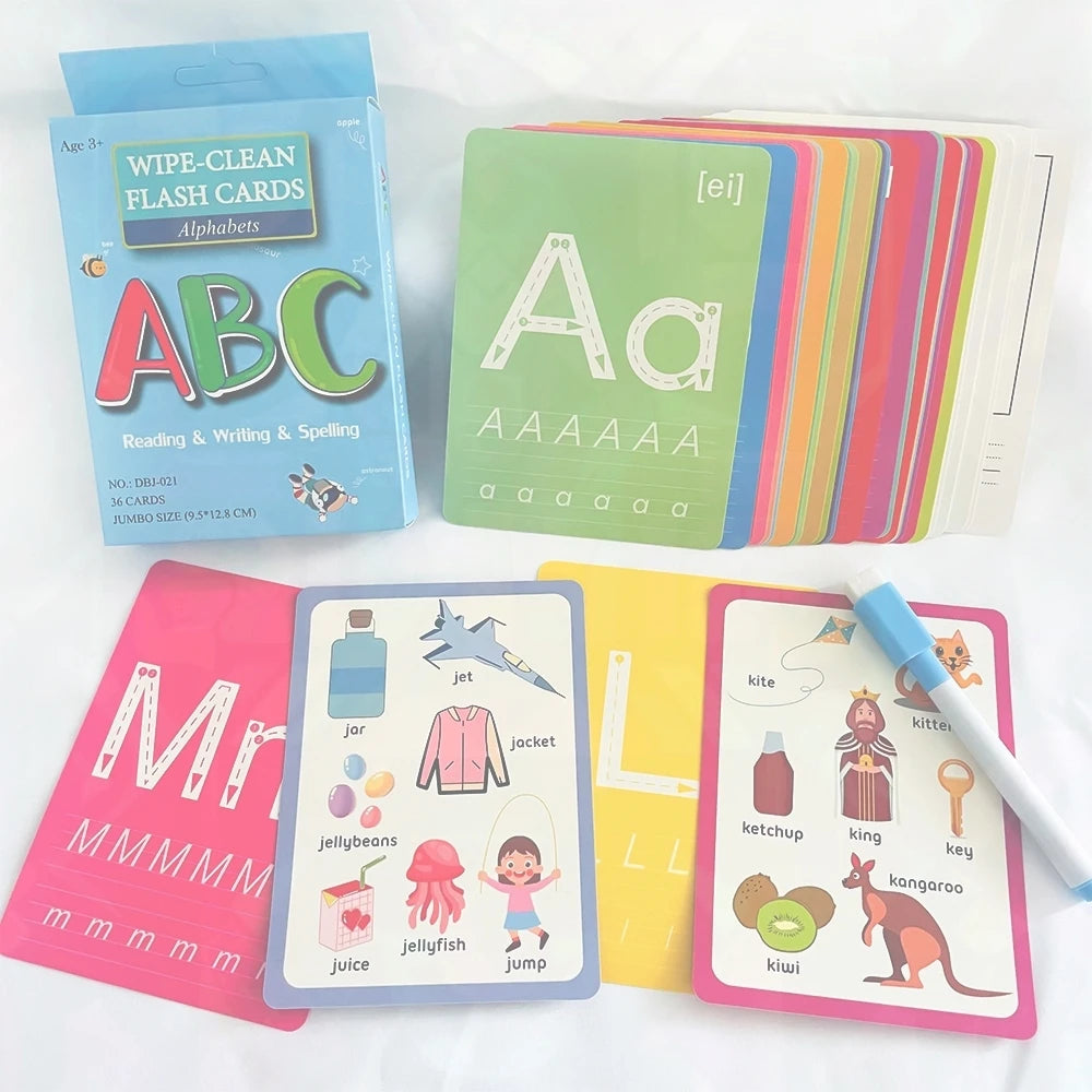 Engaging 36-Card Set: Children's Number Cognition Flashcards for Reading Writing Early Math Learning Montessori Educational Toy - LearnPlay Labs