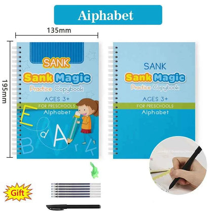 Arabic Calligraphy Reusable 3D Groove Handwriting Children' Notebooks Copybook Magic Practice Copybook Montessori Practise Books
