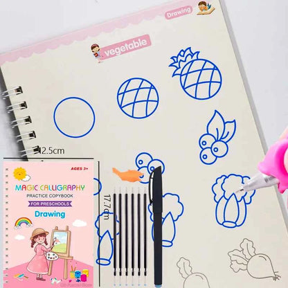 Reusable Writing Paste Calligraphy Handwriting Copybook For Kid Children's Book English Multiplication and division Practice Toy