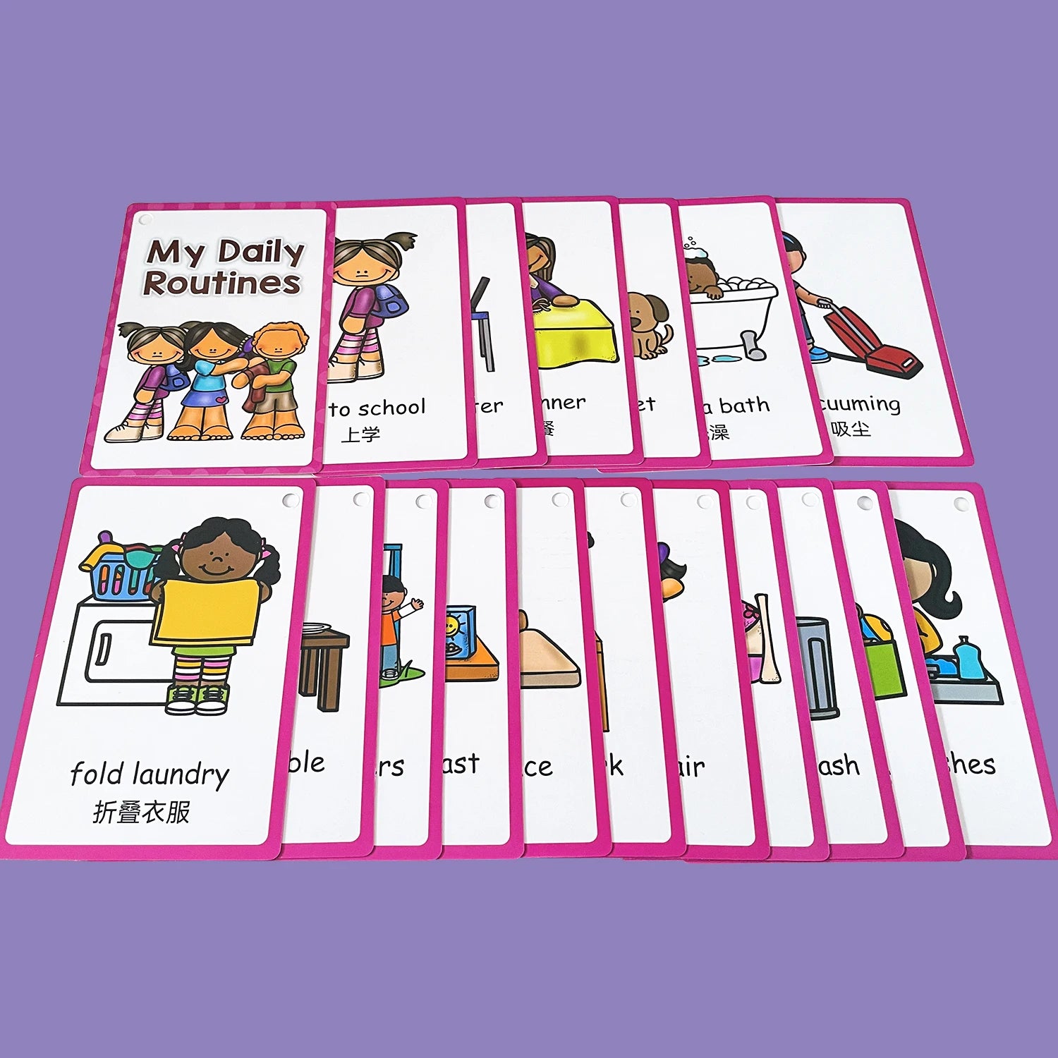 Kids Montessori Learning English Words Card Pocket Flash Cards Early Educational Toys For Children Classroom Supplies Gift - LearnPlay Labs