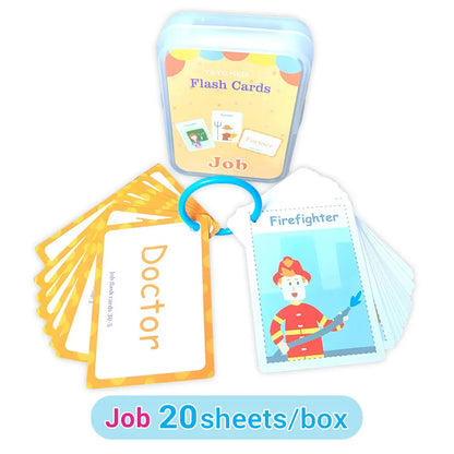 Learning Flashcards ABC Numbers Fruit Animal Body Educational Toys Classroom Aids Montessori Autism English Words Card for Kids - LearnPlay Labs