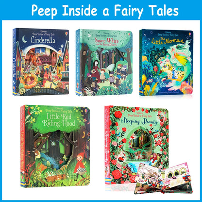 Usborne Books Peep Inside a Fairy Tales English Story Picture Books Bedtime Reading for Toddlers Children Gifts Montessori Toys - LearnPlay Labs