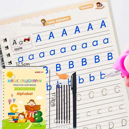 Reusable Writing Paste Calligraphy Handwriting Copybook For Kid Children's Book English Multiplication and division Practice Toy
