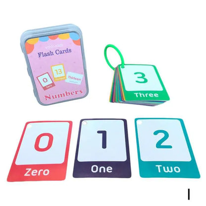 Learning Flashcards ABC Numbers Fruit Animal Body Educational Toys Classroom Aids Montessori Autism English Words Card for Kids
