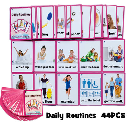 Body Parts Animal Cloth English Words Learing Flash Cards Educational Toys for Kids Early Educational Montessori Teaching Aids