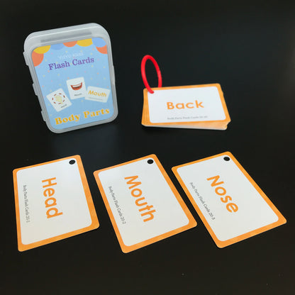 Learning Flashcards ABC Numbers Fruit Animal Body Educational Toys Classroom Aids Montessori Autism English Words Card for Kids - LearnPlay Labs