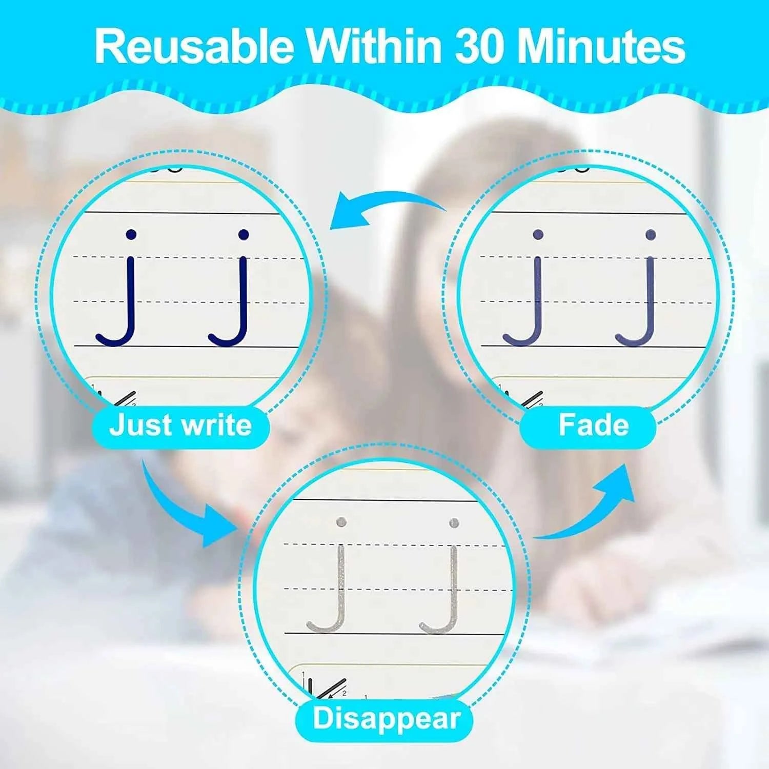 2025 4 Books/set English Sank Magic Practice Copybook French Number Tracing Book German Calligraphy Spanish Reusable Writing Tool
