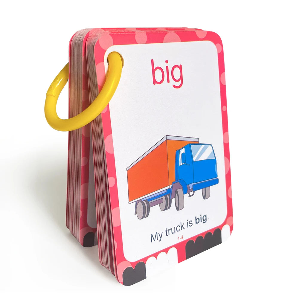 220 Cards Sight Words Flashcards with Pictures & Sentences, 5 Levels High Frequency Words, Vocabulary Building, Montessori - LearnPlay Labs