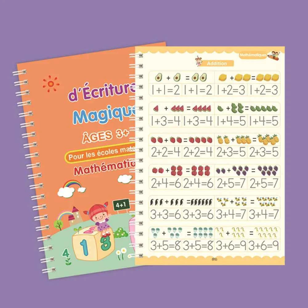 French Magic Calligraphy Notebook Note Books for Kids Copy Book Montessori Child Writing Children Alphabet Reusable Educational