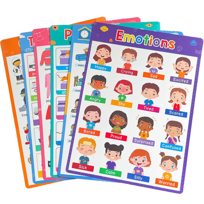English Learning Poster Set Words Flashcards Educational Toys for Preschool Kids Classroom Decoration Teaching Aids Toys Gifts - LearnPlay Labs