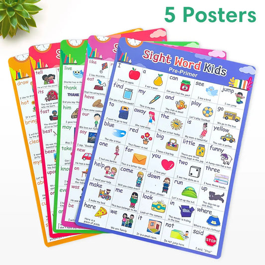 220 English Sight Words Poster Kids Learning Card Homeschool Educational  Classroom Supplies Decora School Posters Flashcards - LearnPlay Labs