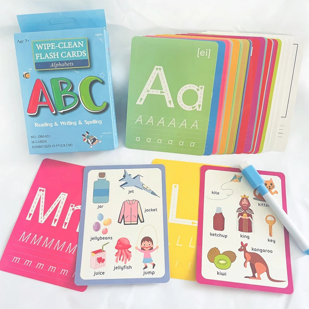 Engaging 36-Card Set: Children's Number Cognition Flashcards for Reading Writing Early Math Learning Montessori Educational Toy - LearnPlay Labs