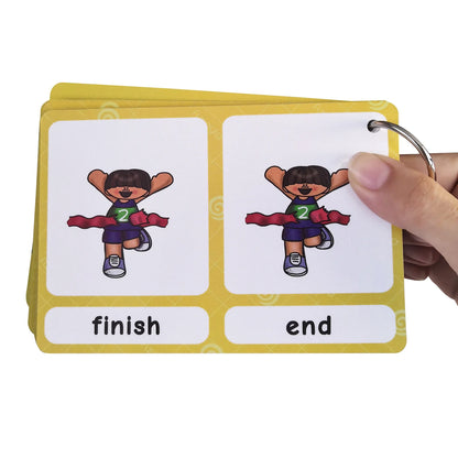 Synonyms Antonyms English Word Learning Card Flashcards Games Puzzles for Kids Children Baby Juguetes Educativos Toys Kids Game - LearnPlay Labs
