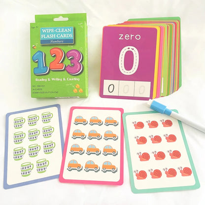 Engaging 36-Card Set: Children's Number Cognition Flashcards for Reading Writing Early Math Learning Montessori Educational Toy - LearnPlay Labs