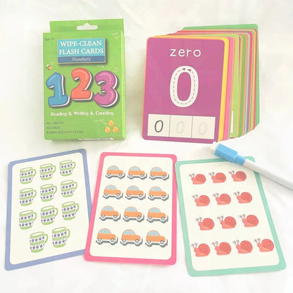Engaging 36-Card Set: Children's Number Cognition Flashcards for Reading Writing Early Math Learning Montessori Educational Toy - LearnPlay Labs