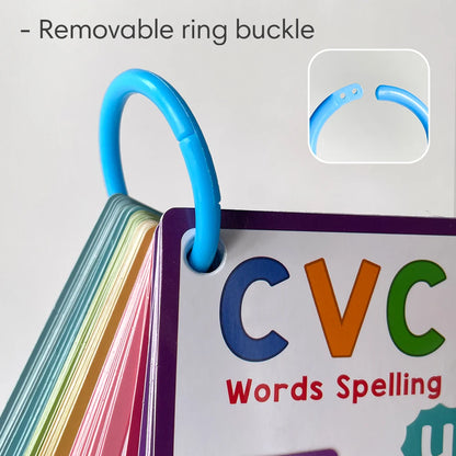 Montessori CVC Flashcards Short Vowel Word English Cards CVC Beginning Phonics Word Builders Toddler Learning Toys 130 Words - LearnPlay Labs