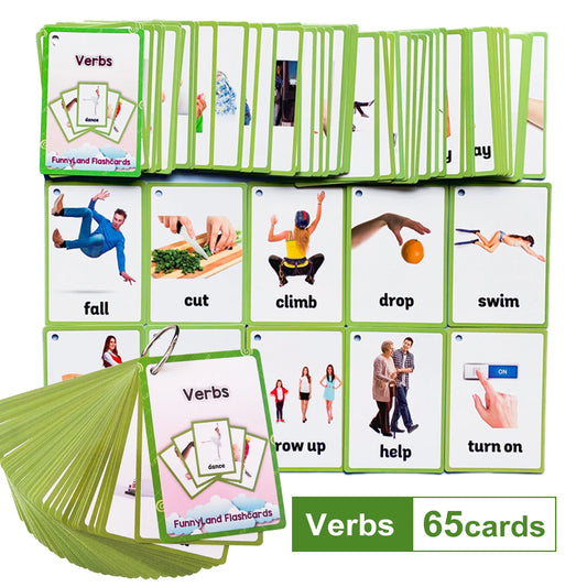 Kids Montessori Educativos Children Fun English Word FlashCards Baby Learning Educational English Card Table Game Puzzle CARDS - LearnPlay Labs
