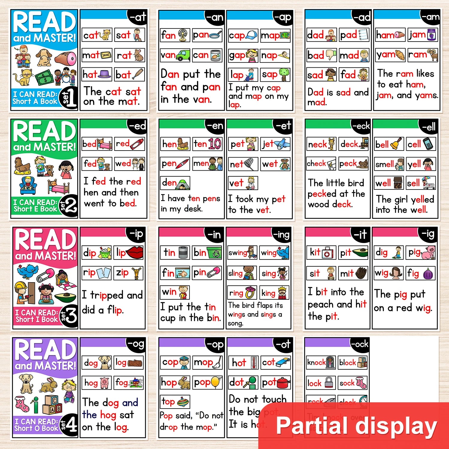 English Phonics Flashcards for Kids Montessori Learning English Words Card Educational Cognitive Games Children Toys for Memory - LearnPlay Labs