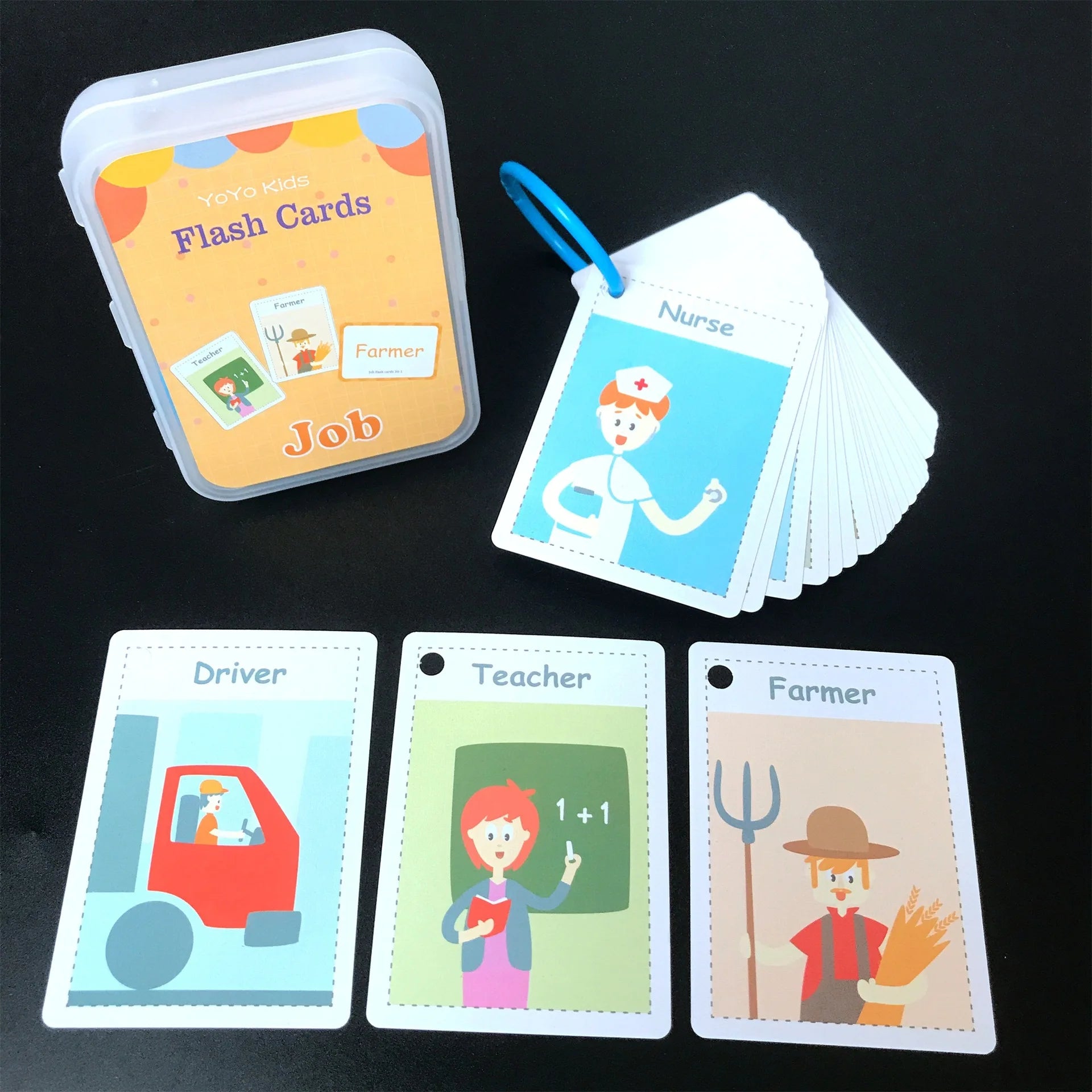 Learning Flashcards ABC Numbers Fruit Animal Body Educational Toys Classroom Aids Montessori Autism English Words Card for Kids - LearnPlay Labs