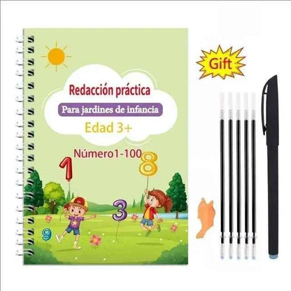 Spanish Magic Books Learning Lettering In Tracing Workbook English Reusable Notebooks for Children French Montessori Writing
