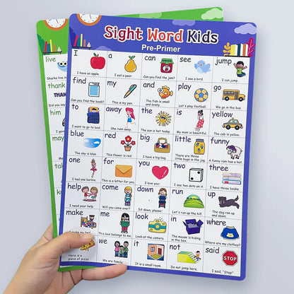 220 English Sight Words Poster Kids Learning Card Homeschool Educational  Classroom Supplies Decora School Posters Flashcards - LearnPlay Labs