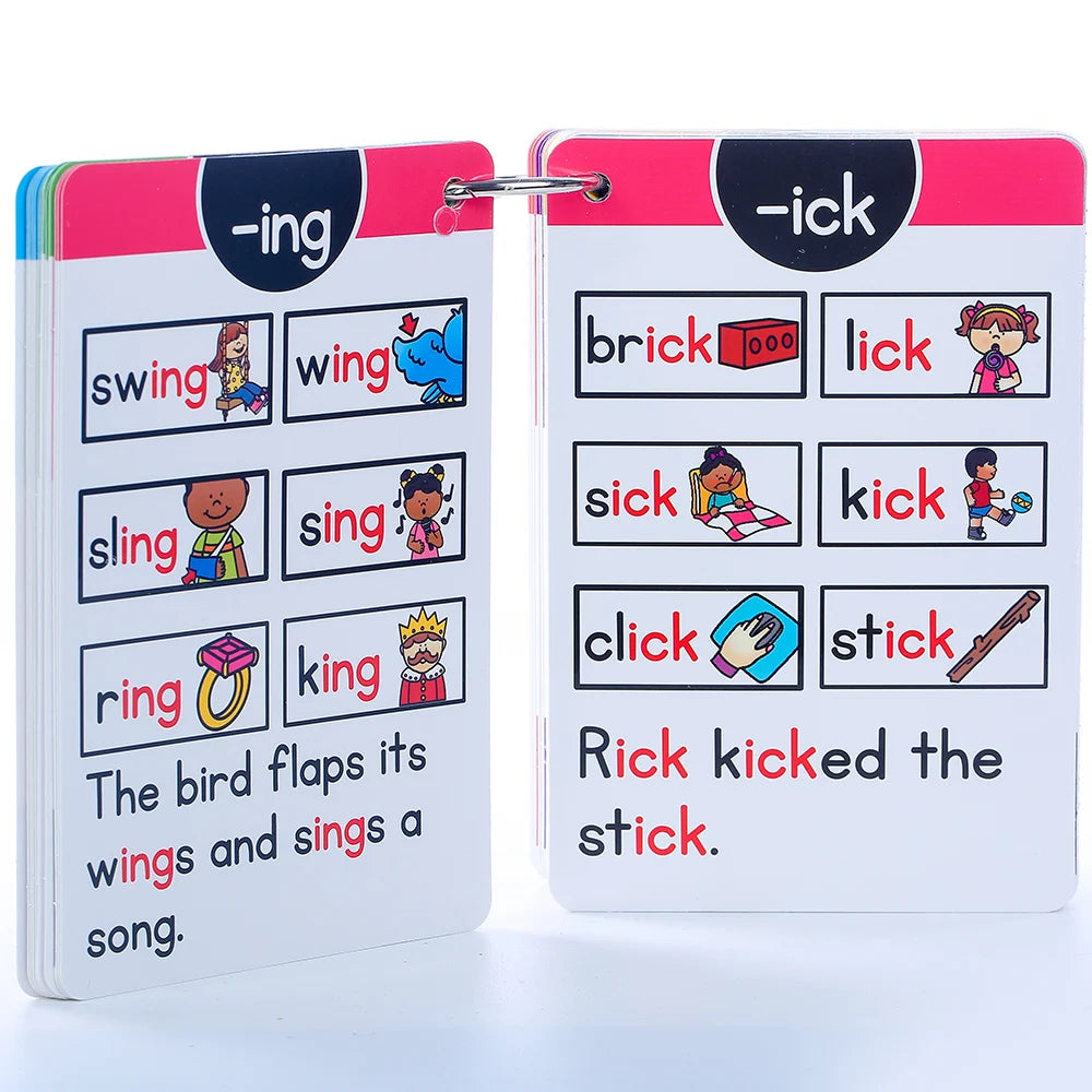 English Phonics Flashcards for Kids Montessori Learning English Words Card Educational Cognitive Games Children Toys for Memory - LearnPlay Labs