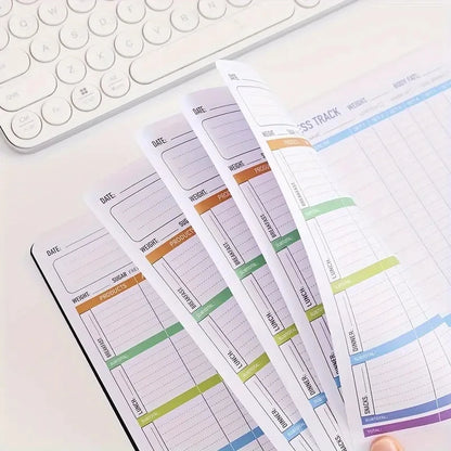 Fitness Journal Notebook Daily Exercise and Nutrition Plans 32 Sheets Spiral Notebooks Writing Pads Office School Supplies