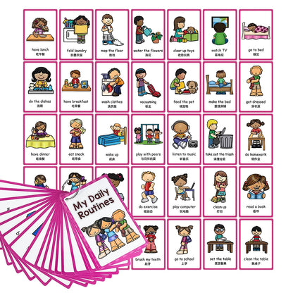 Kids Montessori Learning English Words Card Pocket Flash Cards Early Educational Toys For Children Classroom Supplies Gift - LearnPlay Labs