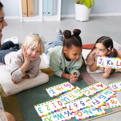 Letter & Number Learning Flash Cards Kindergarten Bulletin Board Strips Set Classroom Decorations Learning Poster Teaching Aids - LearnPlay Labs