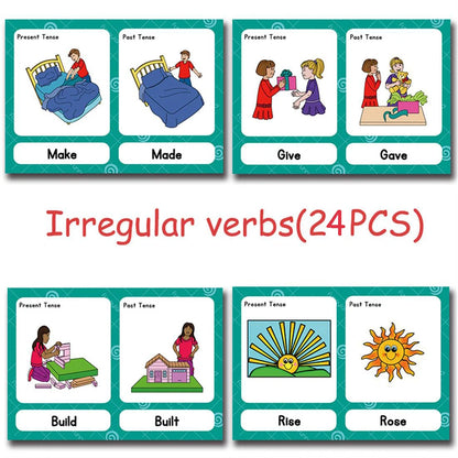 70 Groups Noun English Plurals Kids Montessori English Word Pocket FlashCards Game Learning Educational Toys For Children Games - LearnPlay Labs