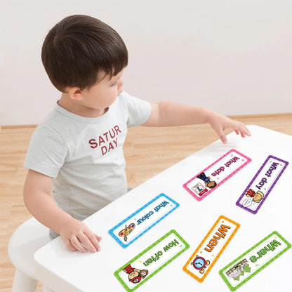 Question Words Learning Flashcards Bulletin Board Headliners Classroom Decoration Teacher Teaching Aids Montessori Materials - LearnPlay Labs