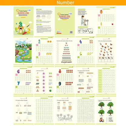 4 Practice Copy Books Children's Toy Writing Reusable Free Wiping English French Arabic Verison Option Writing Magic Copybooks