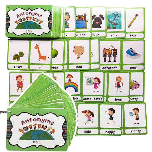 Synonyms Antonyms English Word Learning Card Flashcards Games Puzzles for Kids Children Baby Juguetes Educativos Toys Kids Game - LearnPlay Labs
