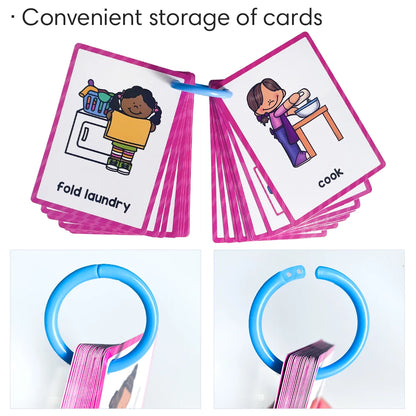 Kids Montessori English Words Learning Card Pocket Flashcards Early Educational Toys Classroom Supplies Teaching Aids - LearnPlay Labs